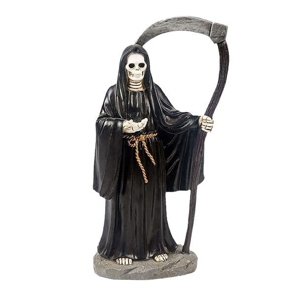 Grim Reaper Statue Resin Ornament Halloween Resin Ghost Miniature Figurines Desktop Decoration Creative Religious Mini Statue