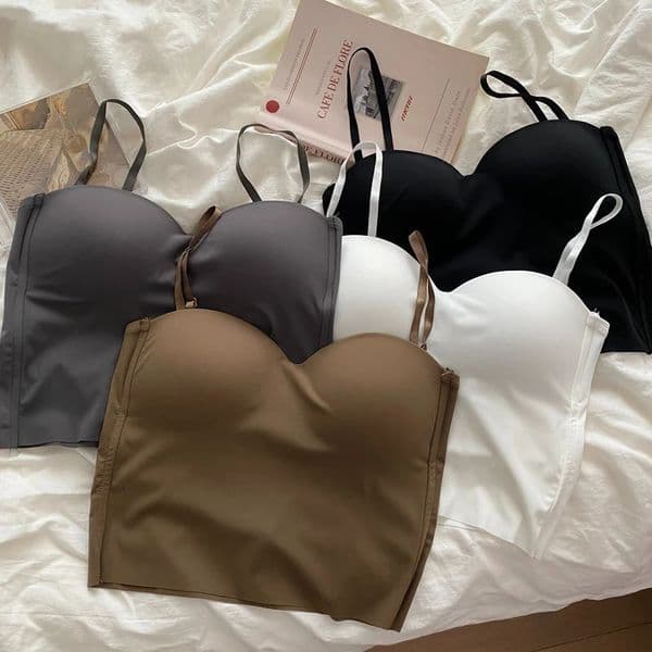 Seamless Camisole for Women Fitness Crop Tops Summer Thin Elegant Sexy Allmatch Casual Onepiece Ice Silk Underwear Tanks Top 250527