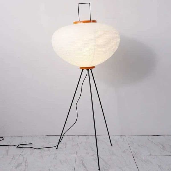 Nordic Retro Handmade Xuan Paper Floor Lamp Living Room Restaurant Bedroom Vertical LED Light Homestay Bedside Desk Lights Decor W250607
