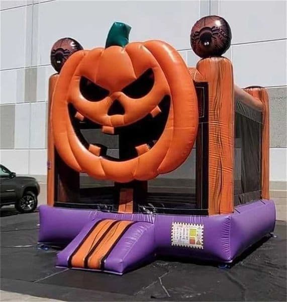 4mLx4mWx3.5mH (13.2x13.2x11.5ft) Inflatable halloween bounce house jumping castle moonwalk bouncy room pumpkin bounce house