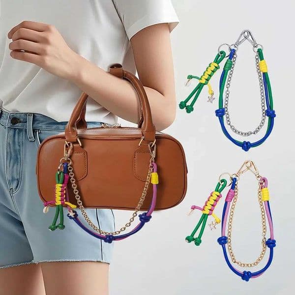 2025 Y2K Weave Rope Keychain Bag Pendant Clothing Decoration Jeans Cotton Rope Pendant Trendy Bag Hanging Decoration Keychain XJ250607