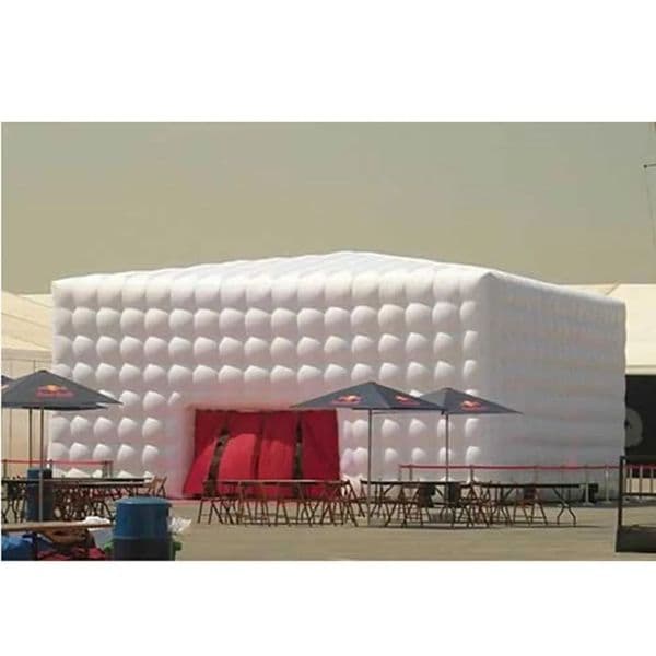 Free shipping 10mLx10mWx4.2mH (33x33x14ft) Large White Inflatable Cube Tent With Led Light For Wedding Party Blow UP Inflatable nightclub Tent With Blower sale
