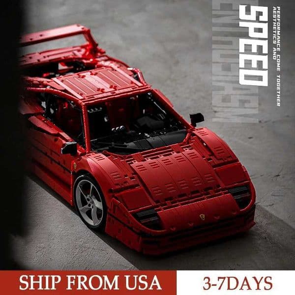 2025 new 4026PCS F40 Super Building Blocks Toys Model Small Particle Red Speed Sport Car Bricks Desktop Ornament For Holiday Gifts Z250607