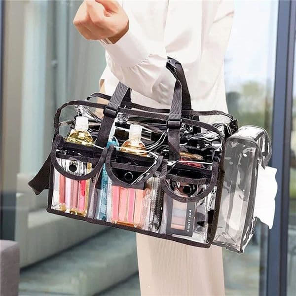 Cosmetic Bag Transparent Waterproof Large-Capacity Lipstick Toiletries Skin Care Products Organizer Makeup Bag 250603