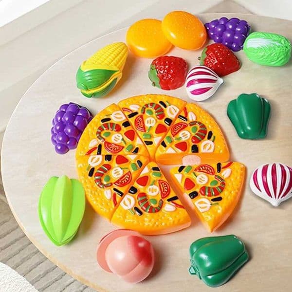 Pizza Children Pretend Simulated Kitchen Toys Simulated Fruits Cutting Toys Pretend Toys Christmas GiftXJ250609