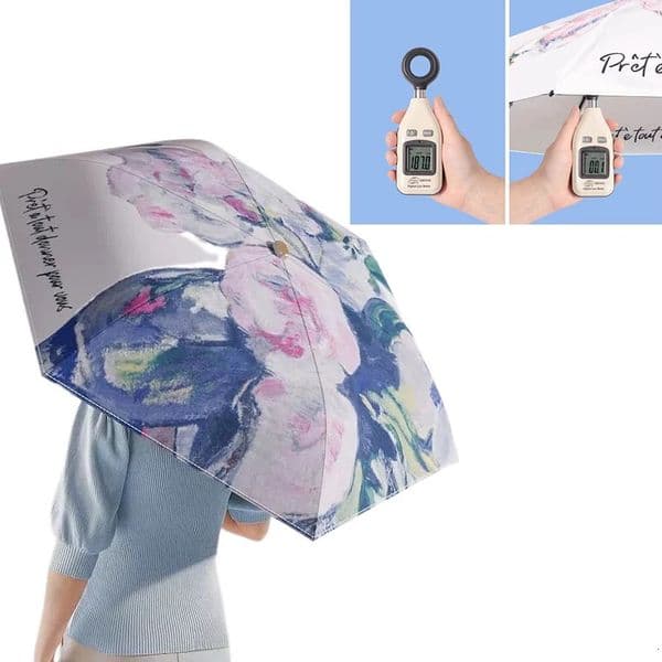 Outdoor Convenient Six Folding Umbrella Women Portable Sun Anti UV Storage Case Pocket Umbrellas Sunscreen Parasol 250609
