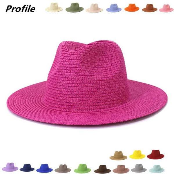 Summer hat new adjustable jazz men and women straw hat Fedora sun hat beach hat jazz fluorescent green jazz mens cap W250609
