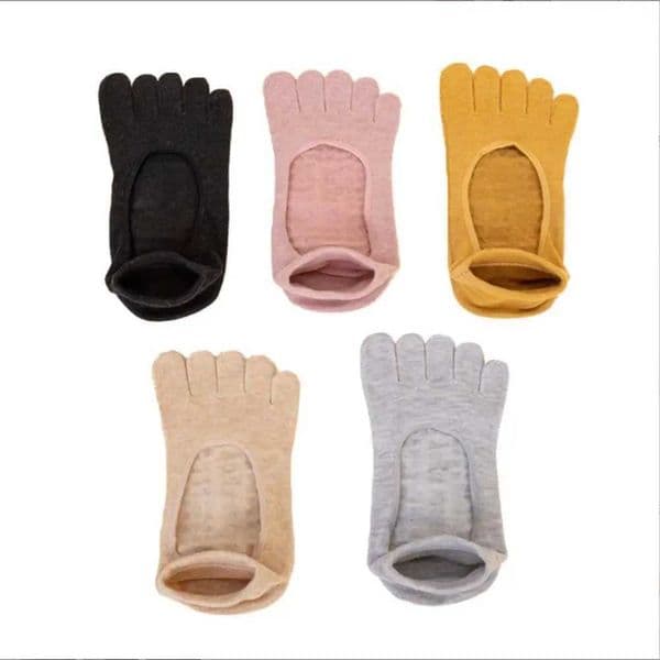 High Quality Anti-slip Yoga Pilates Socks Cotton Solid Sport Socks Comfort Breathable Five-finger Socks Women XJ250609