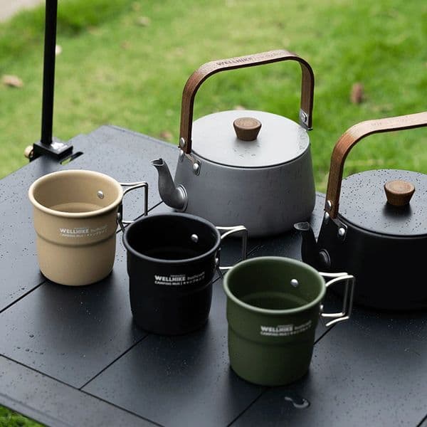 300ml Camping Mug Cup Tourist Tableware Picnic Utensils Outdoor Kitchen Equipment Travel Cooking Set Cookware Hiking 250609