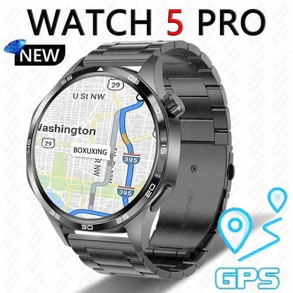 GT5 PRO Smart Watch Men Watch 5 Pro AMOLED HD Screen wireless connections Call GPS Trajectory NFC Heart Rate Compass SmartWatches 2025 New X250609