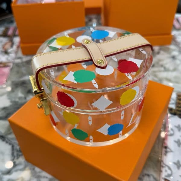 Ring Box Designer Jewelry Transparent Box Fashion Key Stationery Genuine Handle Letter Design Canvas Stained Glass Leather jewelry organizer With Scarve Jeweler
