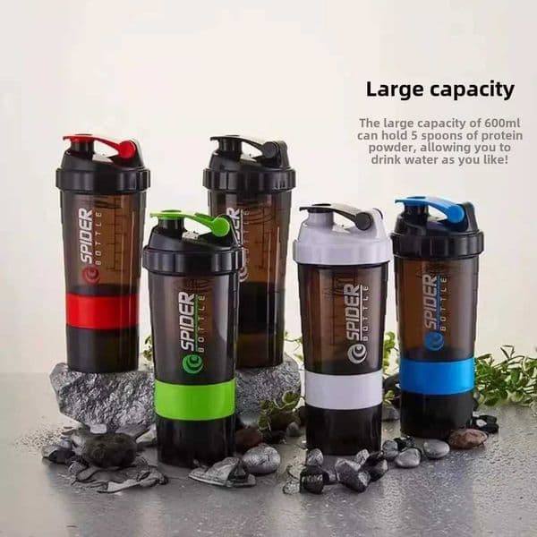3 Katl Shaker Protein ie Toz Shake Kupas Su iesi Plastik Kartrma Kupas Vcut Gelitirme Egzersiz ie XJ250609