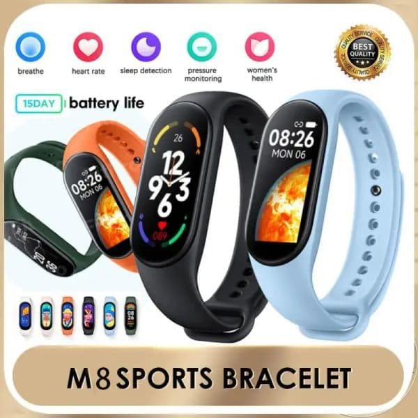 M8 Smart Watch Men Women Fitness Sports Tracker Megnetic Charging Wrist Watch Bracelet Smart Band Fitpro Version Bluetooth Music Heart Rate Smartwatch