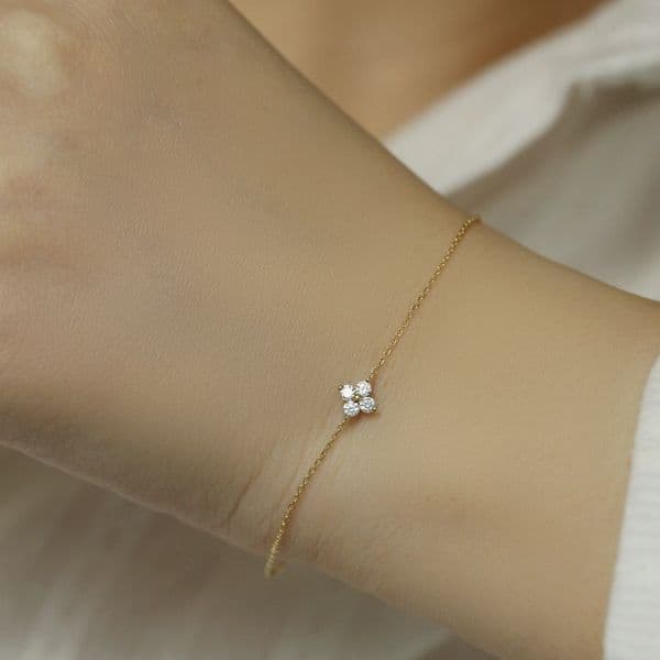 Mini Four Leaf Clover Bracelet Niche Light Luxury Jewelry