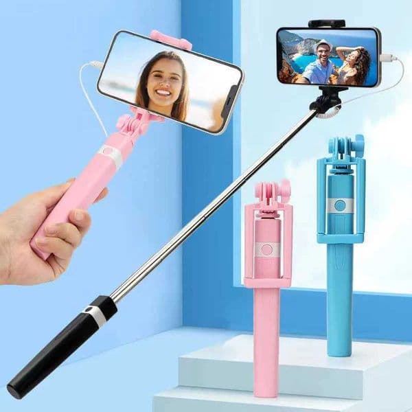 New Arrival New Wire Controlled Selfie Stick Suitable Type-C Plug Mini Portable Selfie Stick T250610