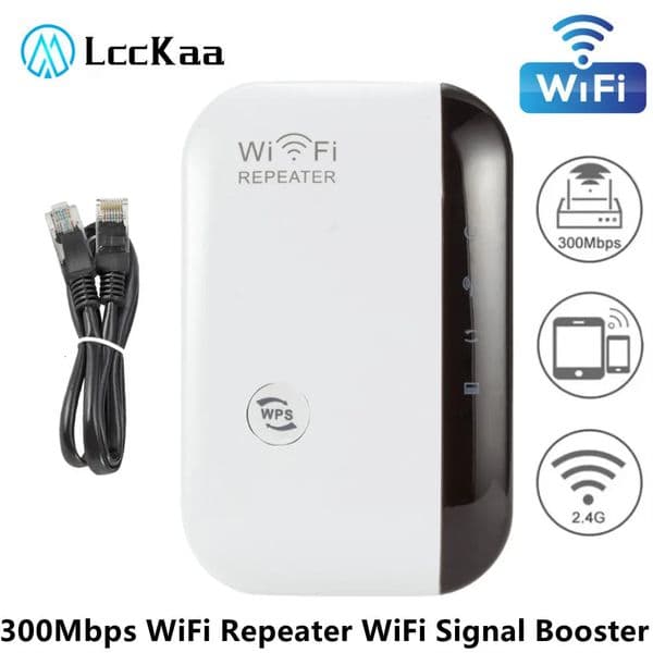 LccKaa WiFi Repeater 300Mbps WiFi Extender Amplifier WiFi Signal Booster 802.11N Long Range Wireless Wi-Fi Repeater Access Point 250609