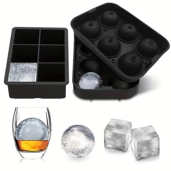 ice maker 6-Grid Silicone Tray DIY Freeze Maker Creative Ice Cube Mold Barware Tools Freezer Cocktail for Summer