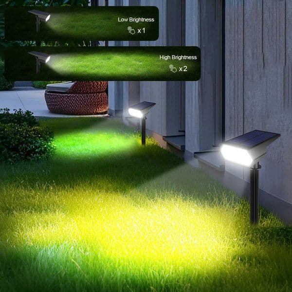 RGB/Warm/White Outdoor Solar Lawn Lamp Waterproof LED Spotlight Wall Lighting for Landscape Patio Garden Door Street Light Z250610