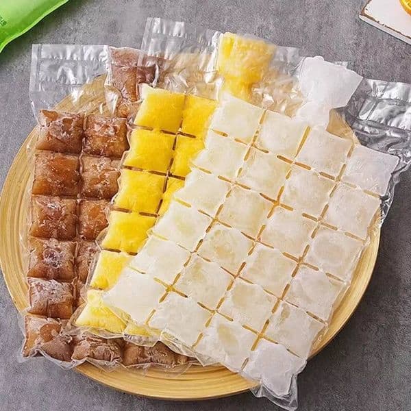 ice maker 10-100pcs/pack Disposable Lattice Mold Bar Self-sealing Tray Bag Box Edible Frozen Ice Cube