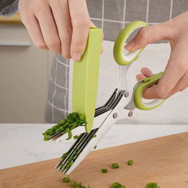 Muti-Layers Scissors Stainless Steel Vegetable Cutter Scallion Herb Laver Spices Cooking Tool Cut Kitchen Accessories tues