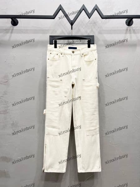 xinxinbuy Men women designer jeans pant emboss letter Paris denim Casual pants black blue gray green S-3XL