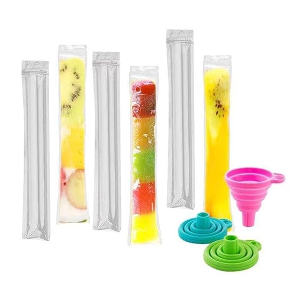 50 Pcs Disposable Bagsice Cream Freezer Popsicle Molds Ice Pack Icecream Mould DIY Self-styled Bag Tools Mold ice maker