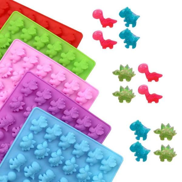 48 Holes Silicone Chocolate Dinosaur Mold, Decoration Molds for Ice Candy Crafts ice maker