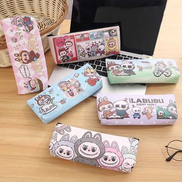 Cartoon Cute Labubu Stationery Bag Toy Kawaii Student Supplies Pencil Box Coin Wallet Cosmetics Bag Storage Bag Childrens Gifts X2506121