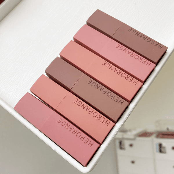 HERORANGE Little Emotions Lipstick Matte Velvet Lip Tint Natural Whitening Lipstick Long-Lasting Matte