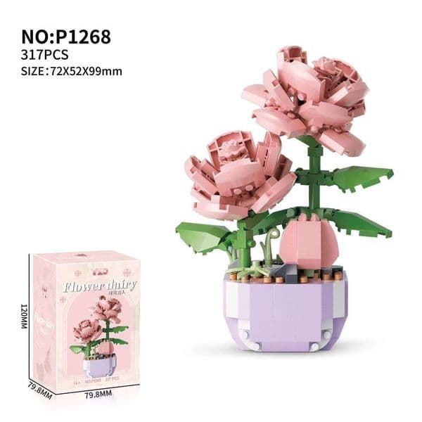 2026 New New Succulents Building Blocks Everlasting Flower Bonsai Tree Gardens Romantic Bricks DIY Potted Plants Model Kids Kits Toys Toy