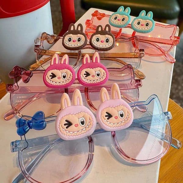 LABUBU Childrens Sunglasses UV Protection Baby Glasses for Girls and cute sunshade glasses for boysXJ250612