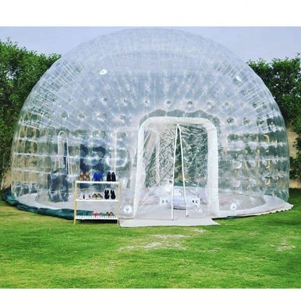 4mLx4mWx3.8mH (13.2x13.2x12.5ft) Outdoor Airtight Transparent Inflatable Dome Tent,Crystle Bubble House,Clear Igloo,Lawn Event Marquee For Camping