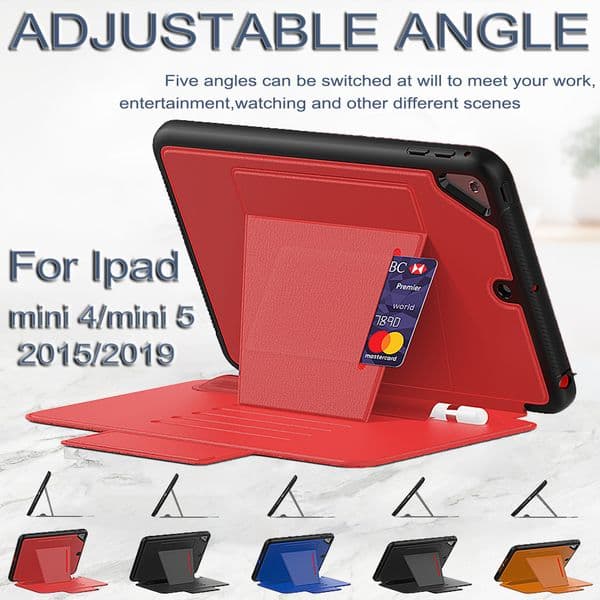 For Apple iPad Mini 4 5 6 6th 8.3 inch Magnetic Smart Cases Leather Folding Flip Slim Lightweight Stand Tablet Cover For Kids Shokclproof Full Body Protective Shell