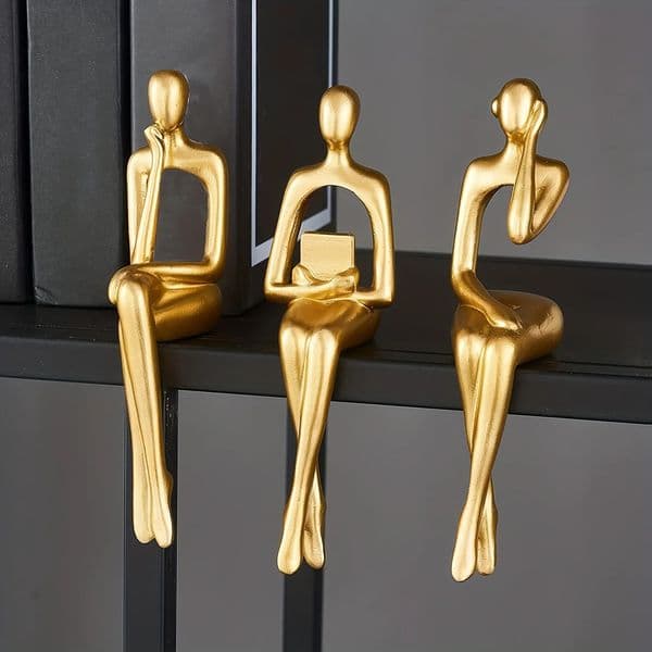 1setModern shelf decoration is suitable for home office living room desktop philosopher resin statue 250613