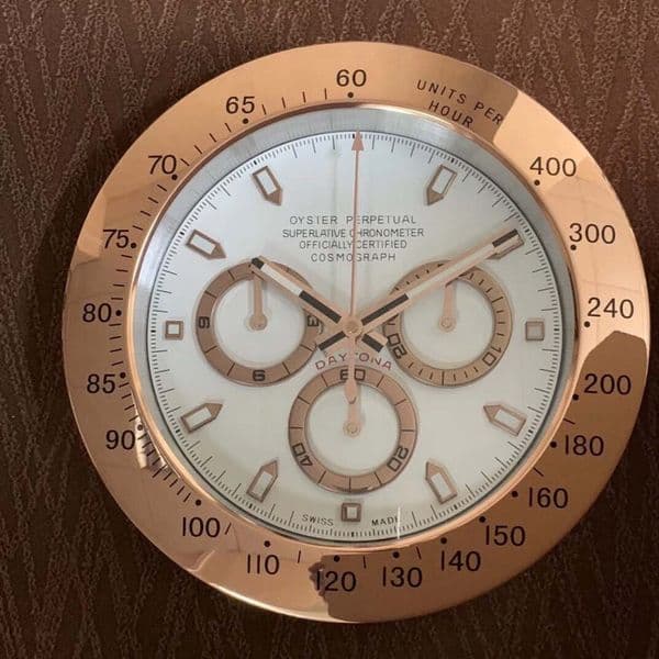Golden Luxury Clock Metal Watch Designer Fashion Office Home Decor Rose Gold Large Wall Clocks Stainless Steel Timepieces House Warming Gift For Friend Y260310