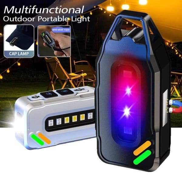 USB Recharge LED Work Keychain Flashlight for Police Shoulder Clip Lights Warning Flashing Light Outdoor Lamp