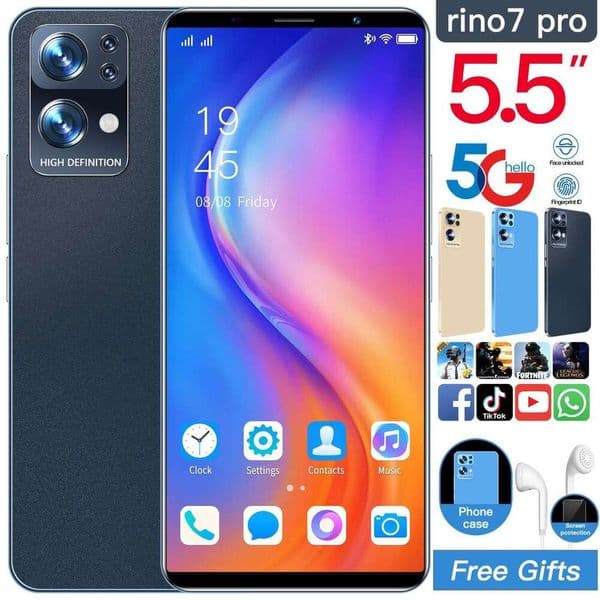 Model Rino7Pro Android Phone 512MB+4G Memory SIM Dual Standby Smartphone