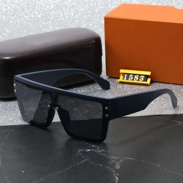 2025 Fashion designer Men For Women Classic Rectangle Oversized Sunglasses 100% Beach Shading UV protection Glasses With Box