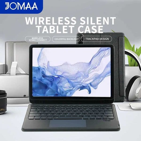 BT Wireless Keyboard Case with Touchpad RGB Backlit Rechargable Tablet Keyboard for Galaxy Tab S9FE+/S10 11/12.4/14.6Inch X250614