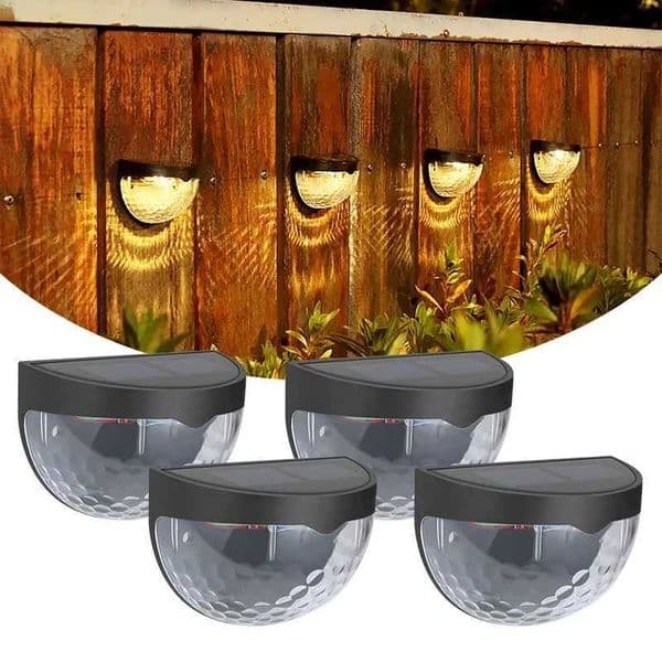 2/4 Pack LED Solar Fence Lights Outdoor Waterproof Wall Lights Corrugated Lights for Fence Terrace Garden Path Decorative Lights Z250613
