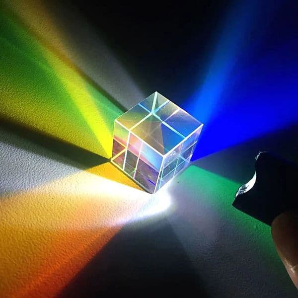 Science Cube Optical Prism Pography Hexahedral 1pcs15x15x15mm Home Decor Prism Glass Cube Topografia 250614
