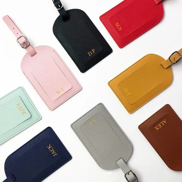 Free Custom Name Travel Passport Holder Luggage Tag Set PU Leather Personalize Letters Gift Cover Suitcase Label 250614