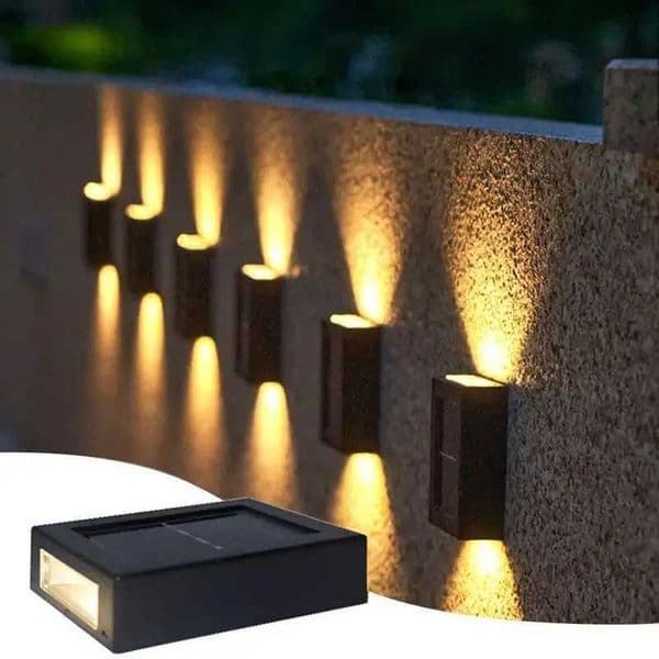 LED Solar Light Outdoor Up and Down Wall Washer Light Waterproof Solar Lamp for Garden Street Landscape Balcony Yard Porch Decor Z250613
