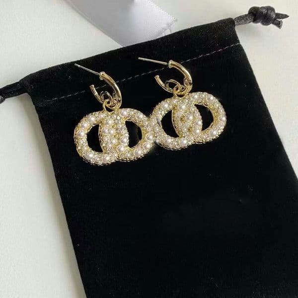Brand Dangle Earrings Letter Diamond Earrings Designer For Women Earrings Luxury Jewelry Accessories