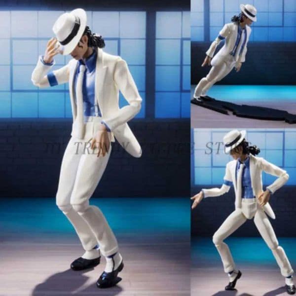 14cm SHF Action Figure Smooth Criminal Moonwalk PVC Movable Michael Jackson Collection Model Ornament Toys Gifts XJ250614 L260509