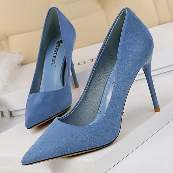 BIGTREE Shoes 2025 Women Pumps Suede High Heels Shoes Fashion Office Shoes Stiletto Party Shoes Female Comfort Women Heels 250613