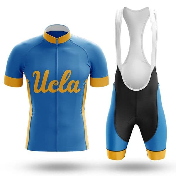 UCLA Pro Bicycle Team Short Sleeve Maillot Ciclismo Men's Cycling Jersey Sets Summer Breathable Cycling Clothing Suit