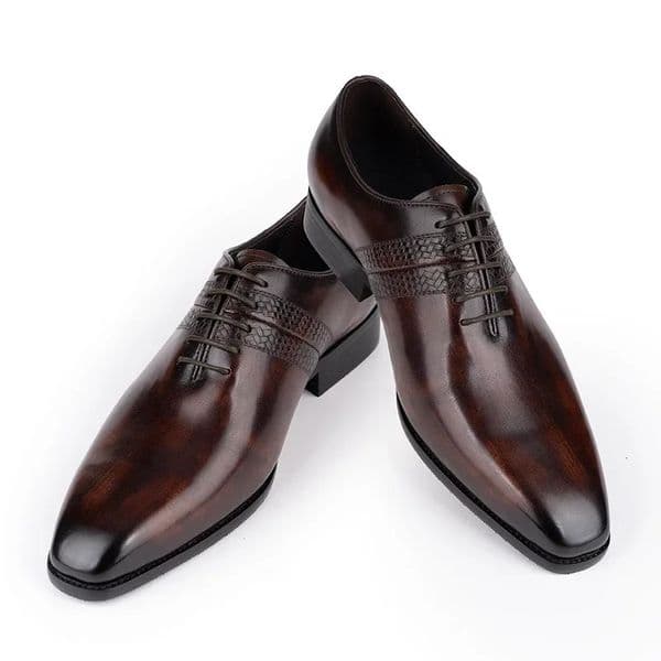 Fashion Handmade Dress Man Shoes Mens Business Casual Office Oxfords Derby Men Brogues Comfortable Zapatos De Hombre 250612BANJIA