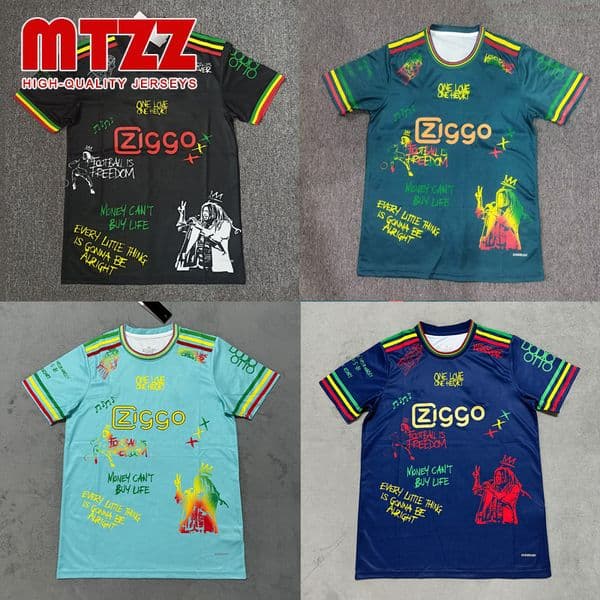 XXXL 4XL MTZZ 25 26 Ajaox Soccer Jersey Bob Marley Soccer Jersey Special Special Edition Mens Jerseys Man Top Football Shirt 2025 2026 Fan Version