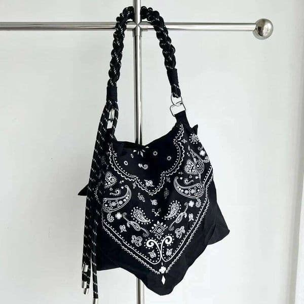 Women's Bags Designer National Message Bags For Women Designer Handbag And Purses New In Polyester Paisley Braided Strap Underarm Shoulder